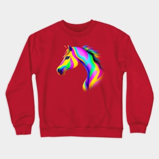 Pop Art Paint Horse Crewneck Sweatshirt